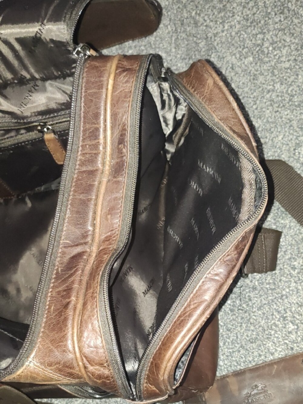 Mancini Brown Leather Bag - Picture 9 of 13